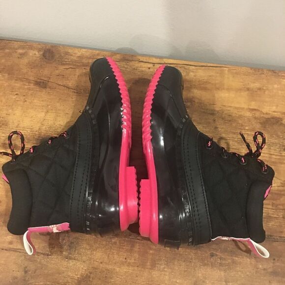 Sugar size 6 waterproof rain duck boots pink black - Picture 5 of 8